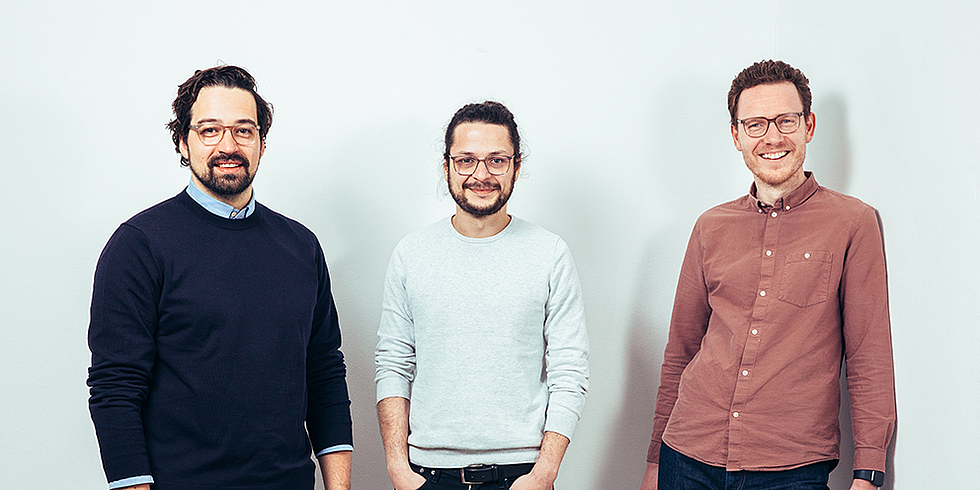 Die Gründer Sami Benchekroun, Rino Montiel und Justus Weweler (v.l.n.r.) ©️ Morressier