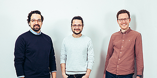 Die Gründer Sami Benchekroun, Rino Montiel und Justus Weweler (v.l.n.r.) ©️ Morressier
