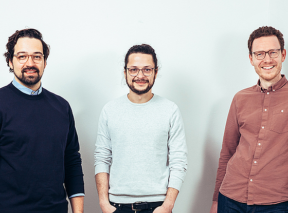 Die Gründer Sami Benchekroun, Rino Montiel und Justus Weweler (v.l.n.r.) ©️ Morressier