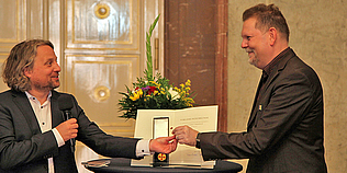 Wirtschaftsstaatssekretär Christian Rickerts und Ingo Horn © Projekt Zukunft, 2020
