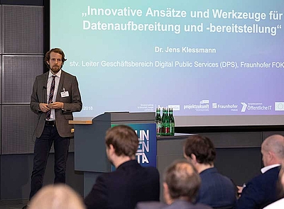 Dr. Jens Klessmann zum Thema "Innovative Ansätze und Werkzeuge für Datenaufbereitung und -bereitstellung"