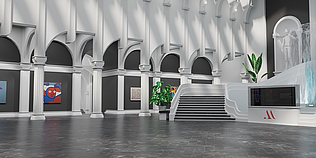 Blick in ein immersives 3D webbasiertes Museum