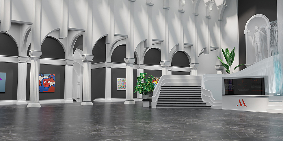 Blick in ein immersives 3D webbasiertes Museum