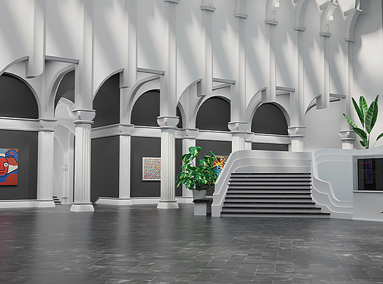 Blick in ein immersives 3D webbasiertes Museum